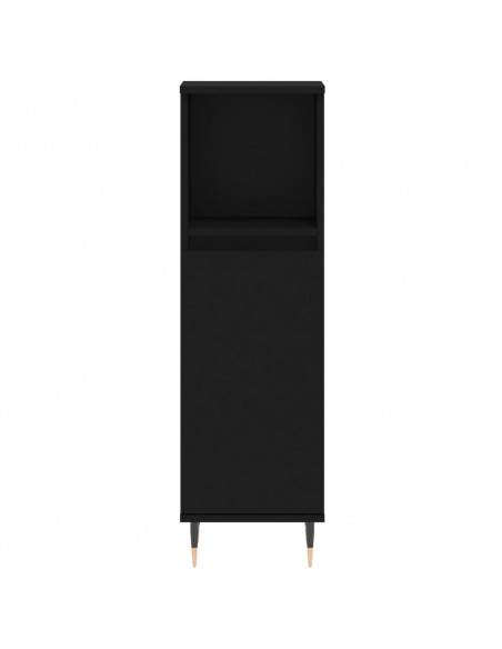 Set Mobili da Bagno 3 pz Nero in Legno Multistrato