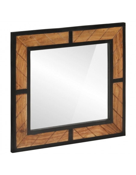 Specchio da Bagno 60x1x55 cm in Legno Massello di Acacia