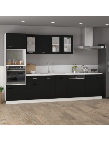 Armadio con Cassetto Nero 50x46x81,5 cm in Legno Multistrato