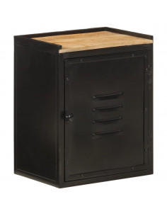 Mobile da Bagno 40x30x50 cm in Ferro e Legno Massello di Mango 2