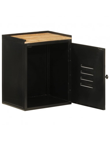 Mobile da Bagno 40x30x50 cm in Ferro e Legno Massello di Mango