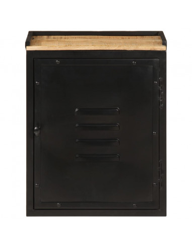 Mobile da Bagno 40x30x50 cm in Ferro e Legno Massello di Mango