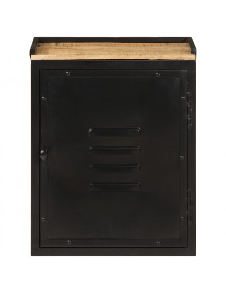 Mobile da Bagno 40x30x50 cm in Ferro e Legno Massello di Mango