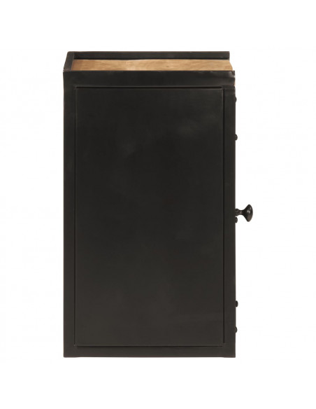 Mobile da Bagno 40x30x50 cm in Ferro e Legno Massello di Mango