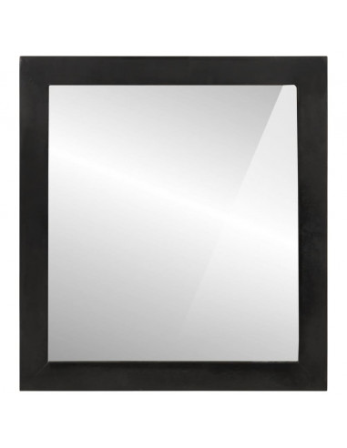 Specchio da Bagno 55x1x60 cm in Vetro e Legno Massello di Mango