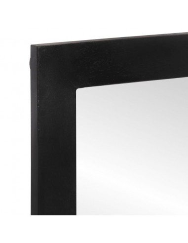 Specchio da Bagno 55x1x60 cm in Vetro e Legno Massello di Mango