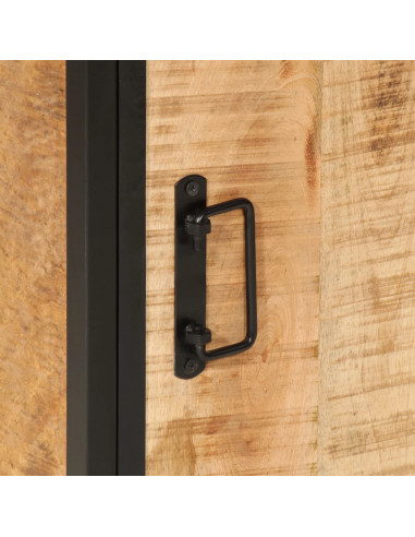 Mobile da Bagno 40x27x90 cm in Legno Massello di Mango e Ferro