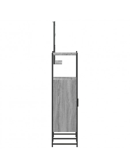 Set Mobili da Bagno 3 pz Grigio Sonoma in Legno Multistrato