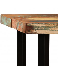 Set per Bar 7 pz in Legno Massello di Recupero e Vera Pelle 2