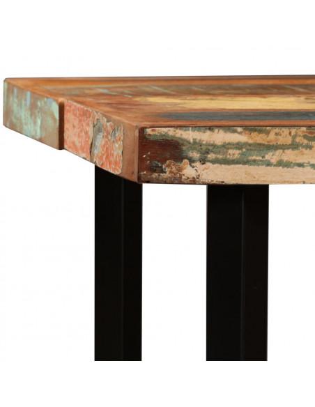Set per Bar 7 pz in Legno Massello di Recupero e Vera Pelle