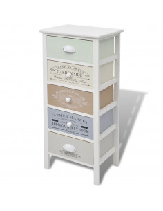 Mobile in Stile Francese con 5 Cassetti in Legno 2