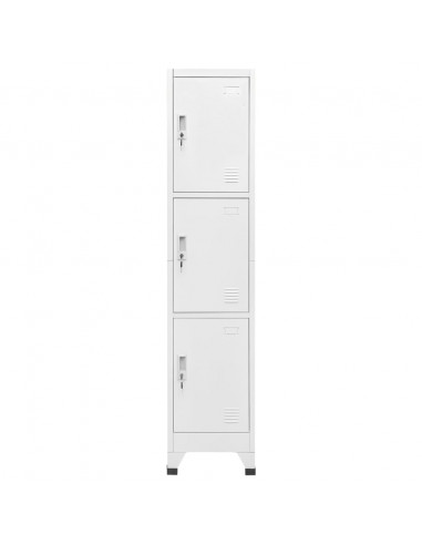 Armadietto a Chiave a 3 Scomparti 38x45x180 cm