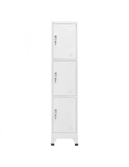 Armadietto a Chiave a 3 Scomparti 38x45x180 cm