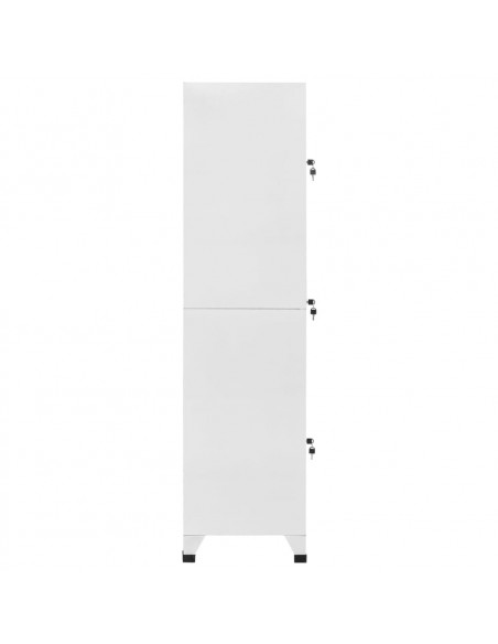 Armadietto a Chiave a 3 Scomparti 38x45x180 cm