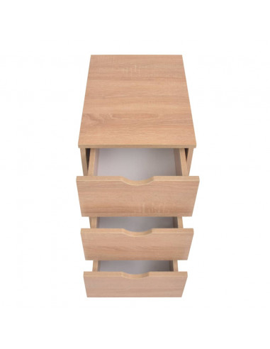 Cassettiera 33x45x60 cm Quercia