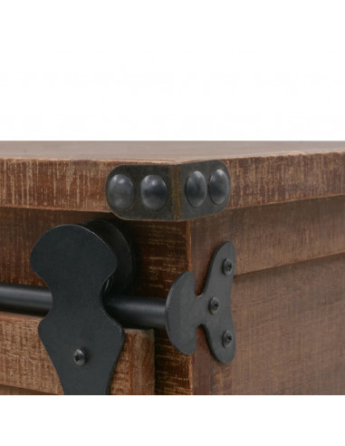 Mobiletto in Legno Massello di Abete 64x33,5x75 cm Marrone