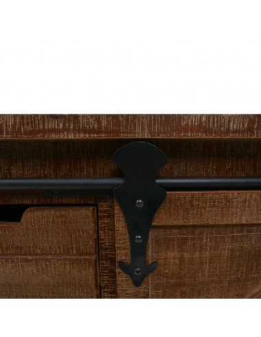 Mobiletto in Legno Massello di Abete 64x33,5x75 cm Marrone