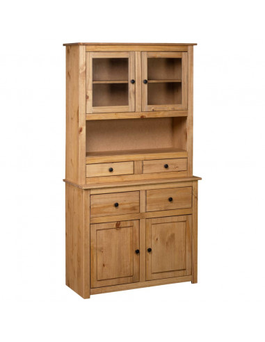 Credenza 93x40,5x180 cm in Legno Massello di Pino Panama Range