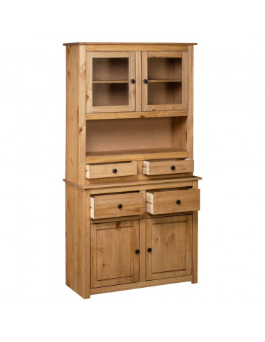 Credenza 93x40,5x180 cm in Legno Massello di Pino Panama Range