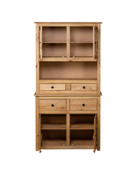 Credenza 93x40,5x180 cm in Legno Massello di Pino Panama Range