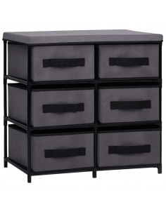 Armadietto con 6 Cassetti 55x29x55 cm Grigio in Acciaio 2