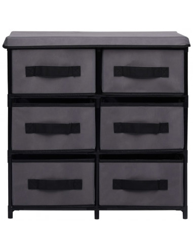 Armadietto con 6 Cassetti 55x29x55 cm Grigio in Acciaio