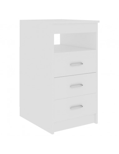 Cassettiera Bianca 40x50x76 cm in Legno Multistrato