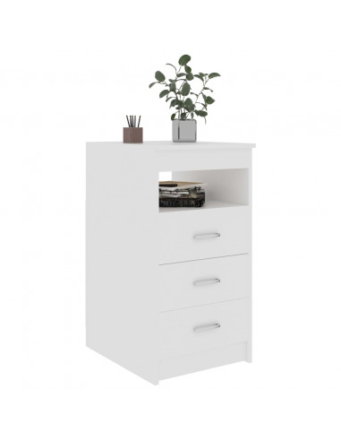 Cassettiera Bianca 40x50x76 cm in Legno Multistrato