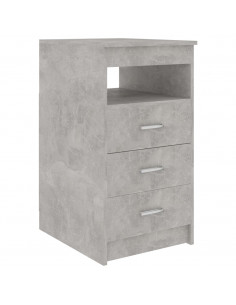 Cassettiera Grigio Cemento 40x50x76 cm in Legno Multistrato 2