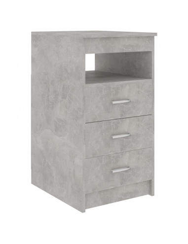 Cassettiera Grigio Cemento 40x50x76 cm in Legno Multistrato