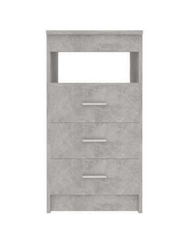 Cassettiera Grigio Cemento 40x50x76 cm in Legno Multistrato