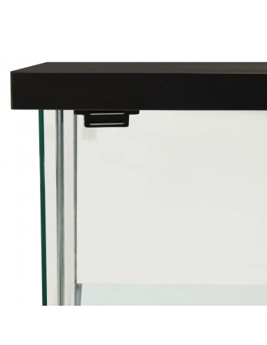 Armadietto Portaoggetti in Vetro Temperato Nero