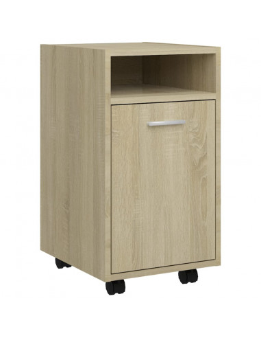 Credenza con Ruote Rovere Sonoma 33x38x60 cm Legno Multistrato