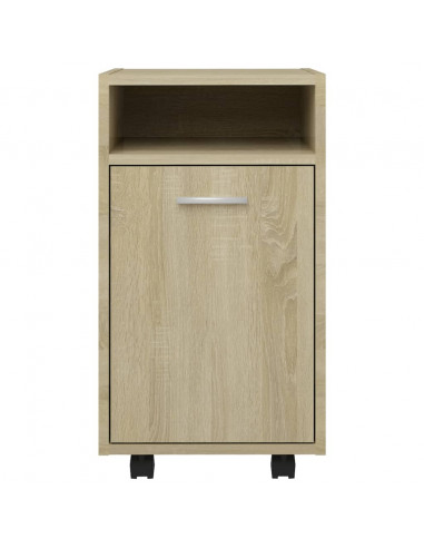 Credenza con Ruote Rovere Sonoma 33x38x60 cm Legno Multistrato