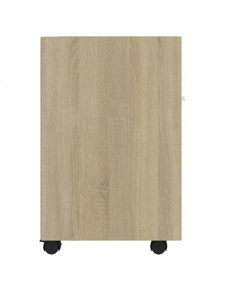 Credenza con Ruote Rovere Sonoma 33x38x60 cm Legno Multistrato