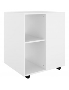 Mobiletto con Ruote Bianco 60x53x72 cm in Legno Multistrato 2