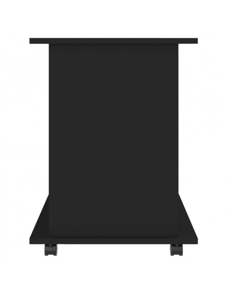 Mobiletto con Ruote Nero 60x45x60 cm in Legno Multistrato