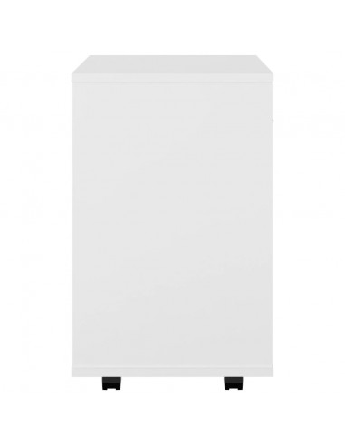 Mobiletto con Ruote Bianco 46x36x59 cm in Legno Multistrato