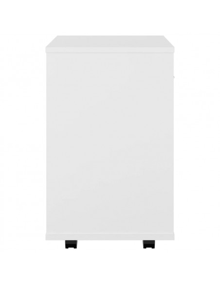 Mobiletto con Ruote Bianco 46x36x59 cm in Legno Multistrato