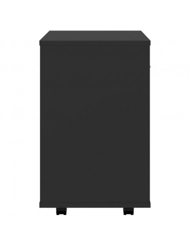 Mobiletto con Ruote Nero 46x36x59 cm in Legno Multistrato