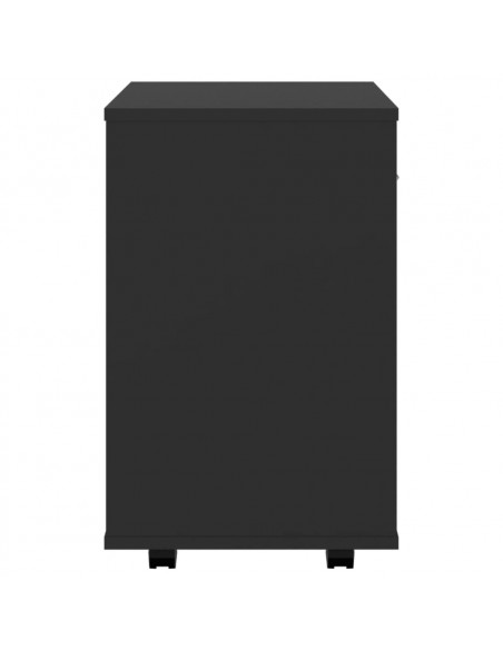 Mobiletto con Ruote Nero 46x36x59 cm in Legno Multistrato