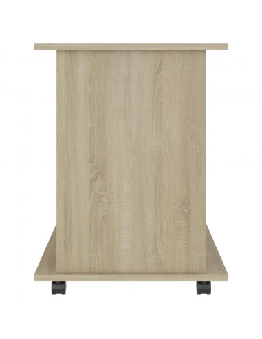 Mobiletto con Ruote Rovere Sonoma 60x45x60 cm Legno Multistrato