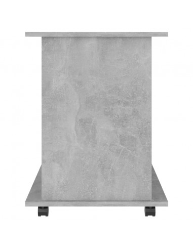 Mobiletto con Rotelle Grigio Cemento 60x45x60 cm in Truciolato