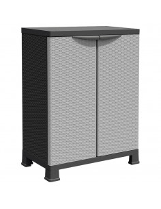 Armadietto in Plastica 68x39x92 cm Design Rattan 2