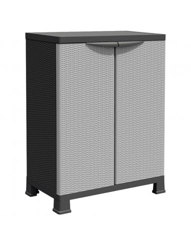 Armadietto in Plastica 68x39x92 cm Design Rattan