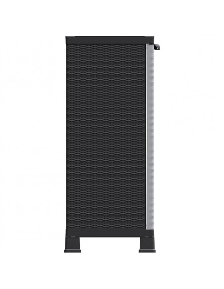 Armadietto in Plastica 68x39x92 cm Design Rattan