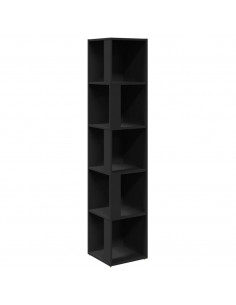 Armadio Angolare Nero 33x33x164,5 cm in Truciolato 2