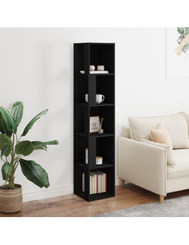 Armadio Angolare Nero 33x33x164,5 cm in Truciolato