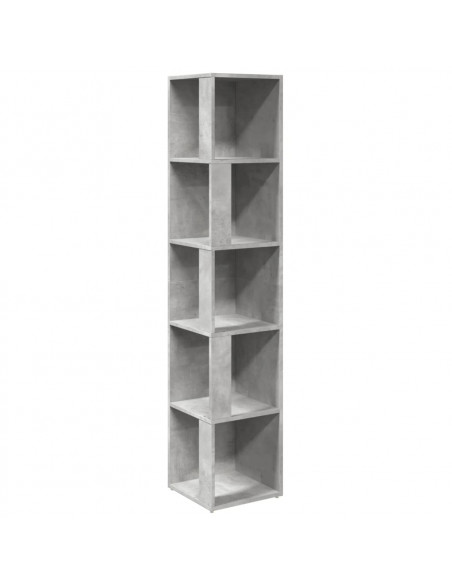 Armadio Angolare Grigio Cemento 33x33x164,5 cm in Truciolato