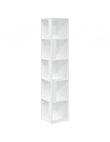 Armadio Angolare Bianco 33x33x164,5 cm in Truciolato